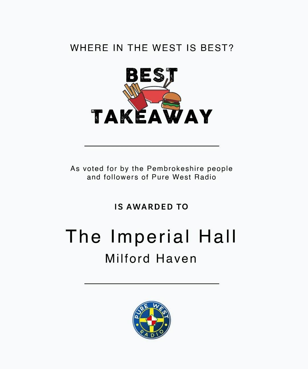 Best Pembrokeshire Takeaway Award